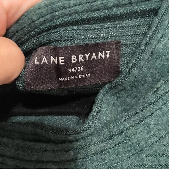 Lane Bryant Green Tunic Mock Neck Butterfly Sleeves Size 34/36 - Picture 3 of 7